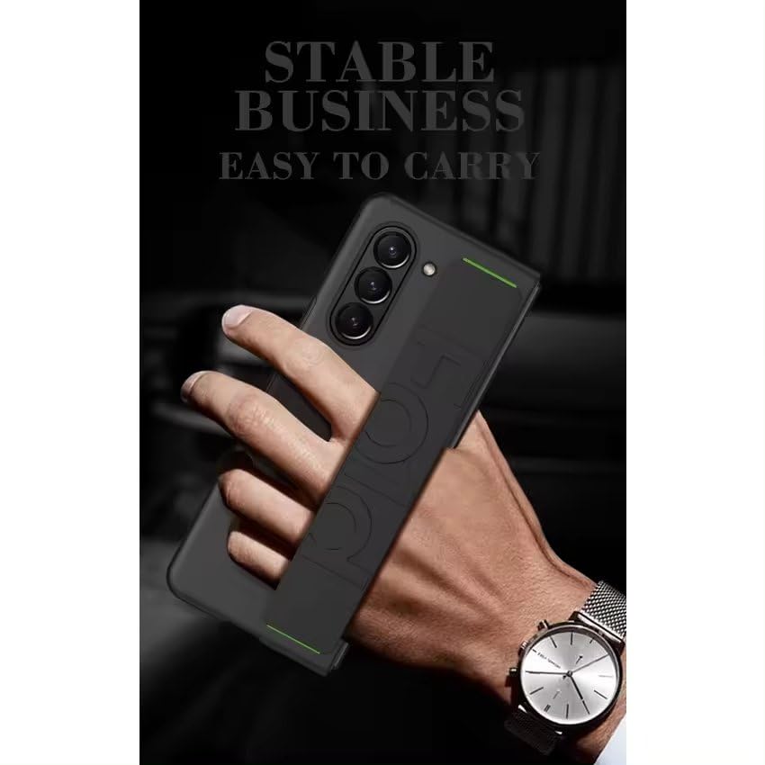 Galaxy Z Fold 6 Silk Hard Shell Strap Holder Case