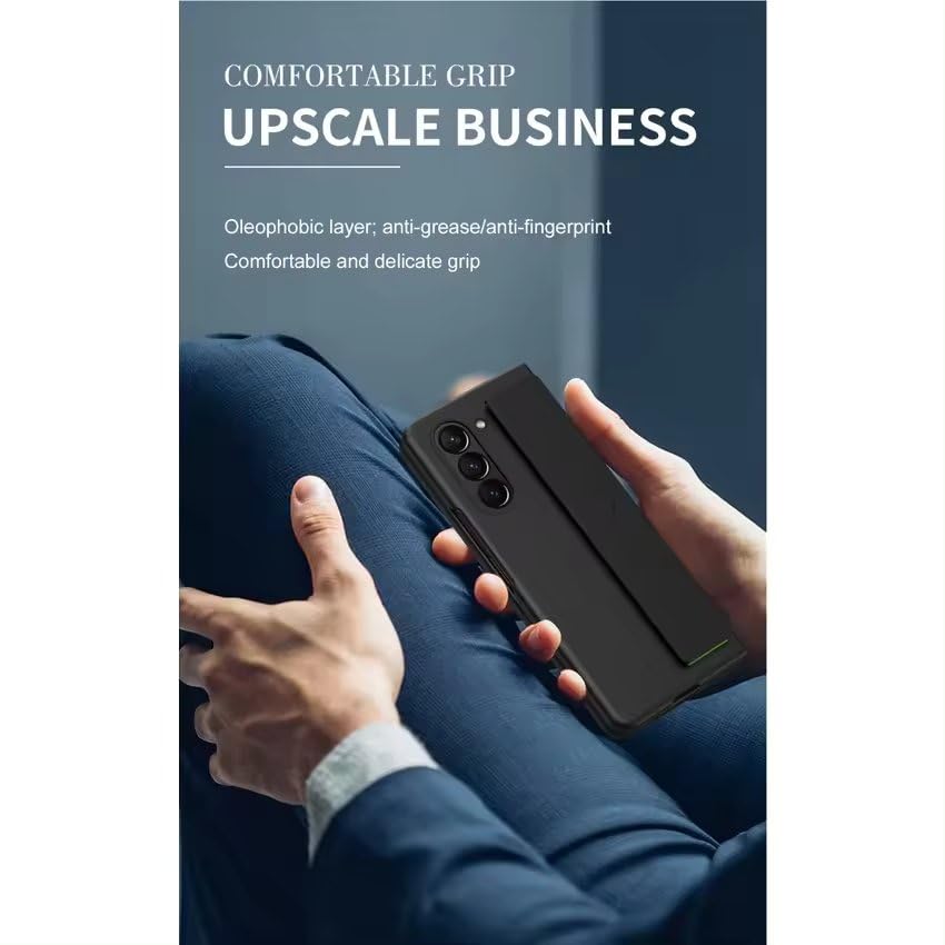 Galaxy Z Fold 6 Silk Hard Shell Strap Holder Case