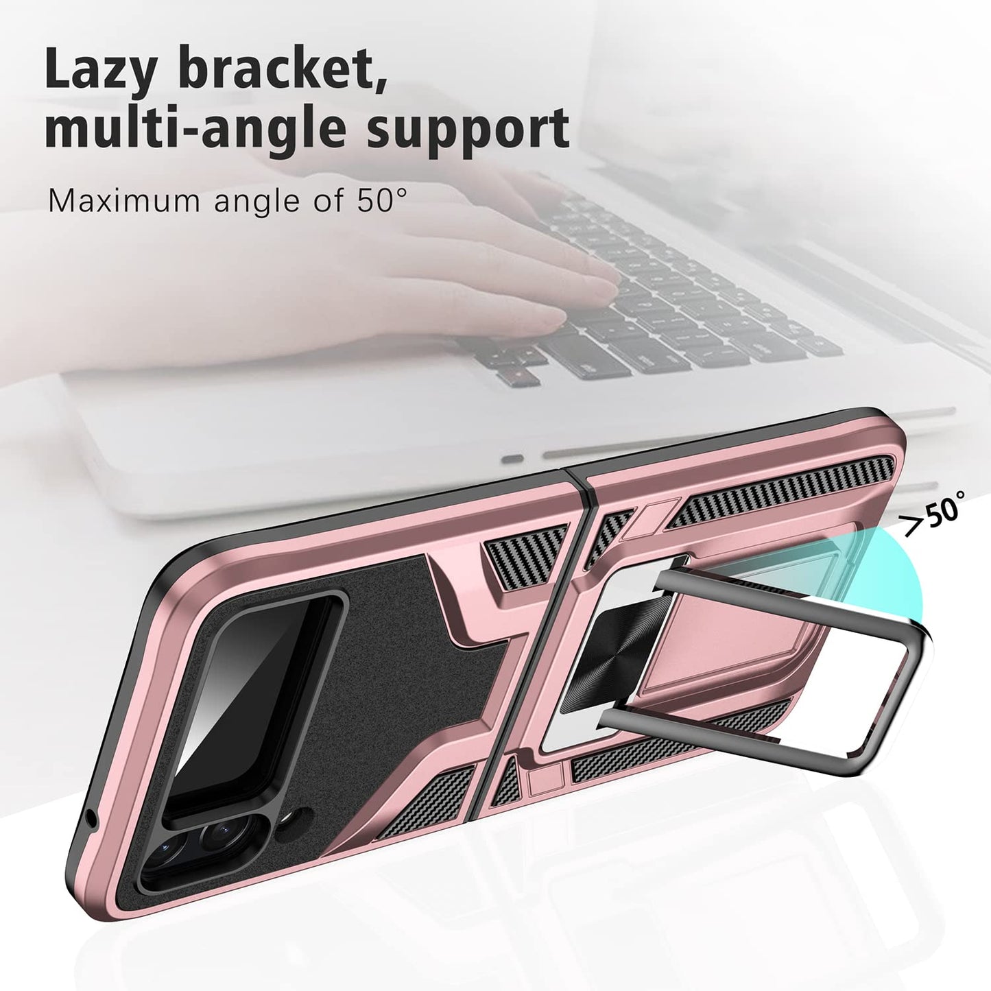 Galaxy Z Flip4 Magnetic Kick Stand Hybrid Case