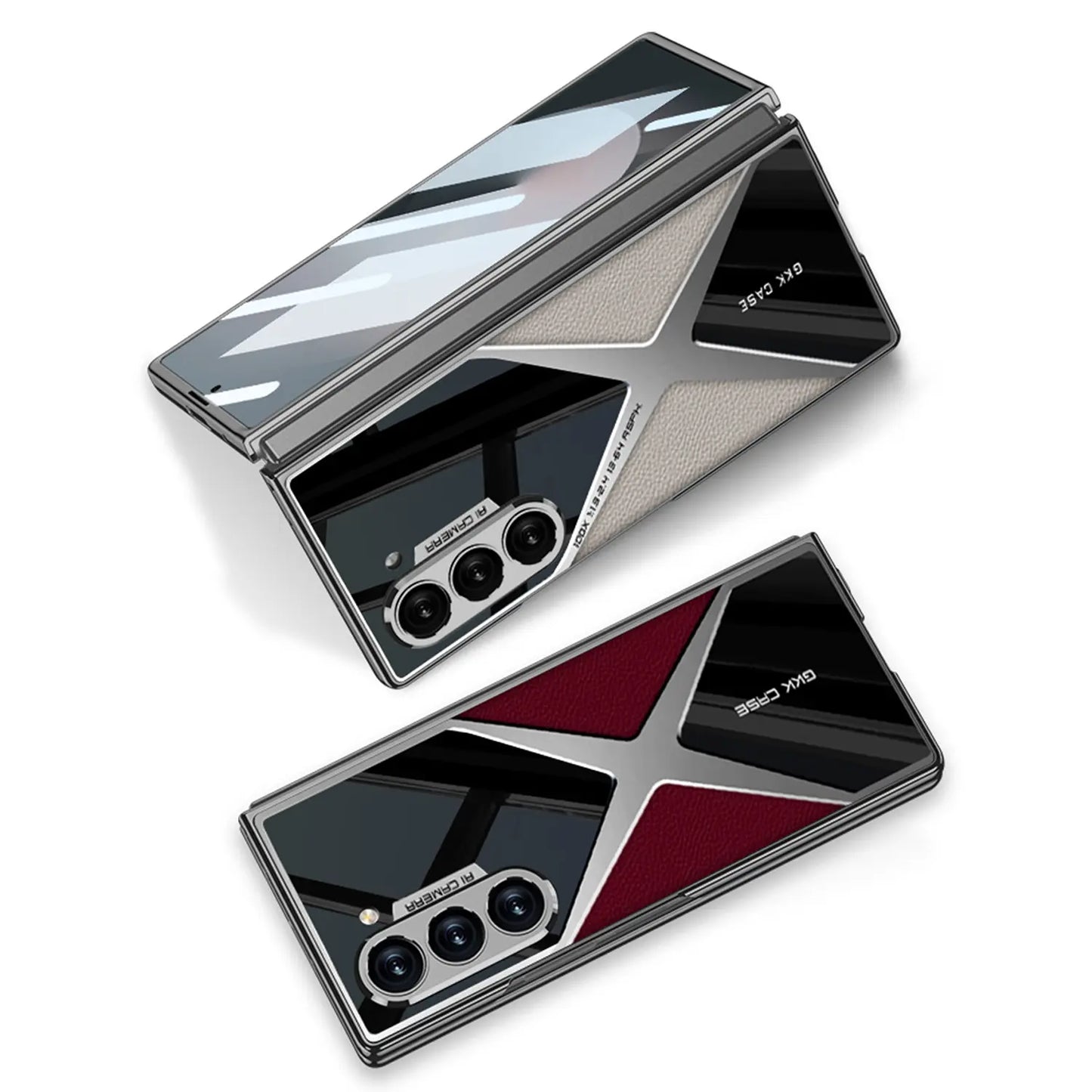 Galaxy Z Fold 6 Electroplated Soft TPU PU Leather Phone Case For Samsung in Multi Colors