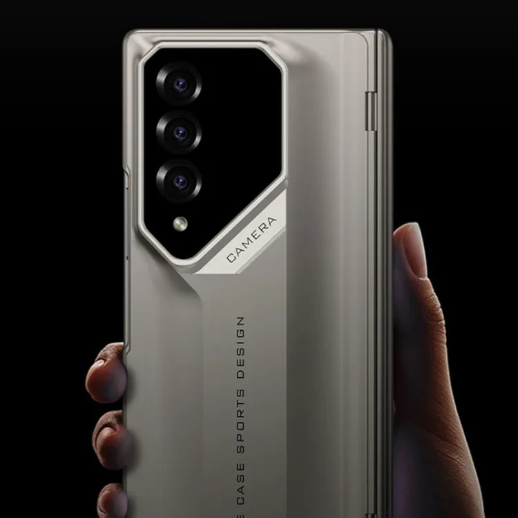 Blade Series Slim Hard Back Case/Cover with Front Glass for Samsung Galaxy Z Fold 5 & 6 5g - (Gray/Black/Green)