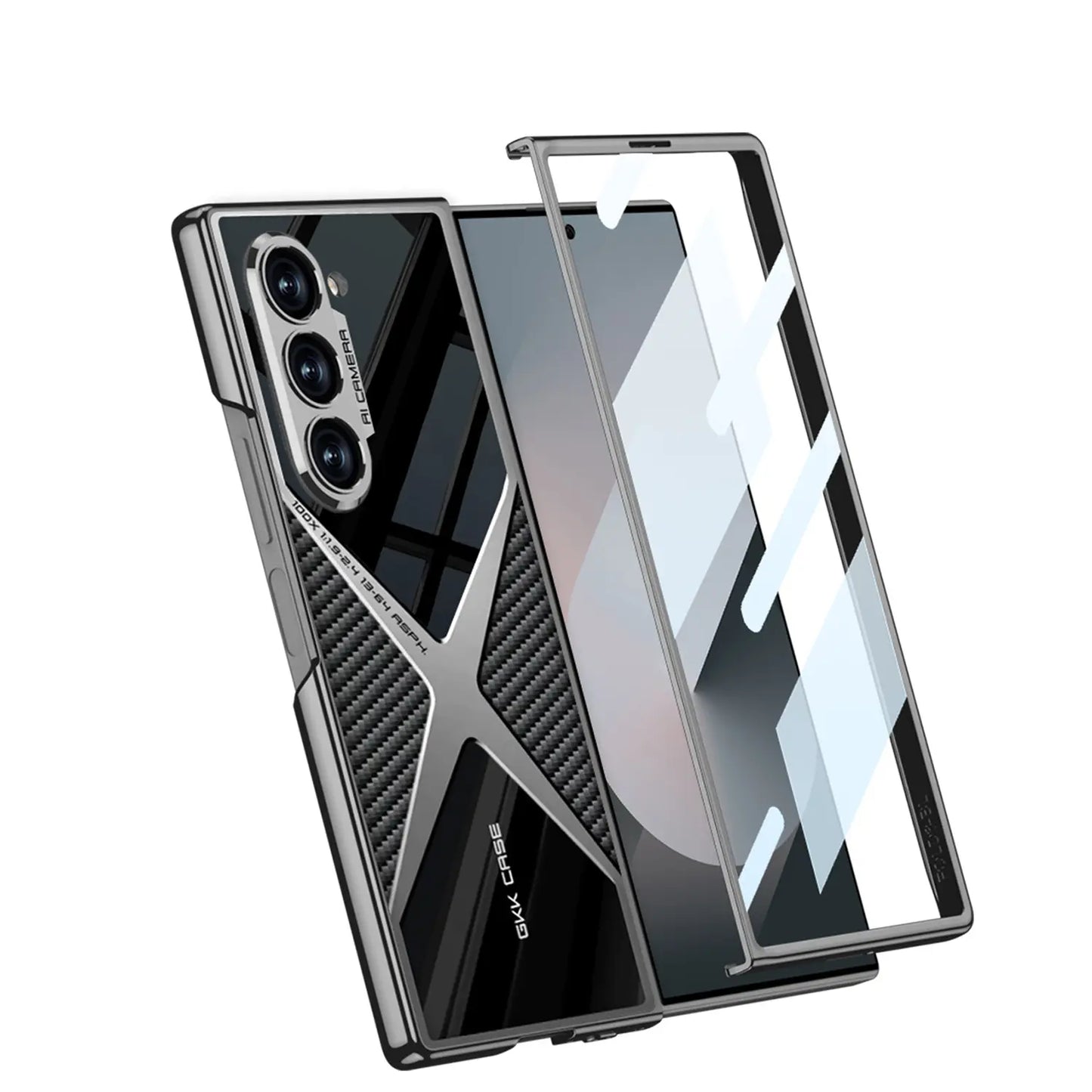 Galaxy Z Fold 6 Electroplated Soft TPU PU Leather Phone Case For Samsung in Multi Colors