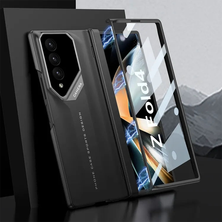 Blade Series Slim Hard Back Case/Cover with Front Glass for Samsung Galaxy Z Fold 5 & 6 5g - (Gray/Black/Green)