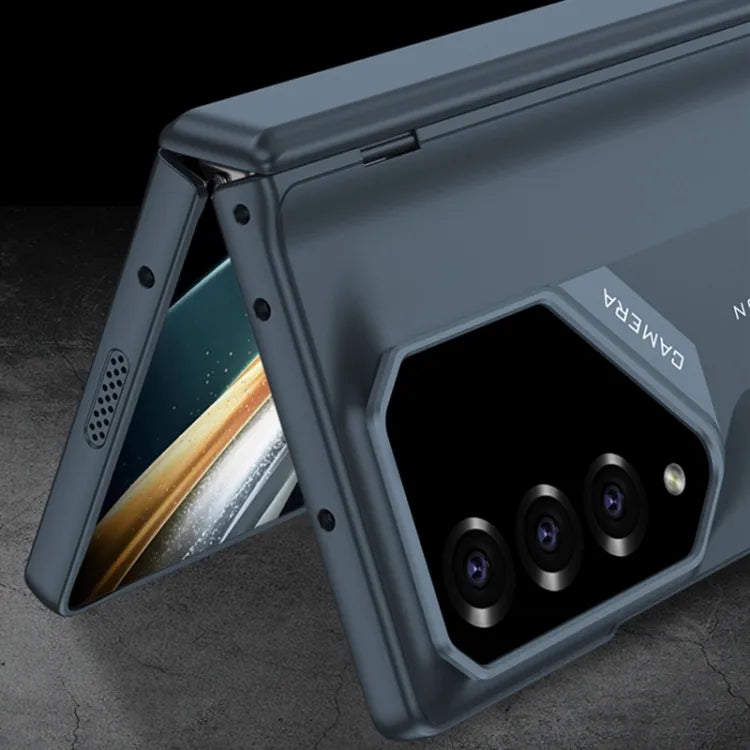 Blade Series Slim Hard Back Case/Cover with Front Glass for Samsung Galaxy Z Fold 5 & 6 5g - (Gray/Black/Green)