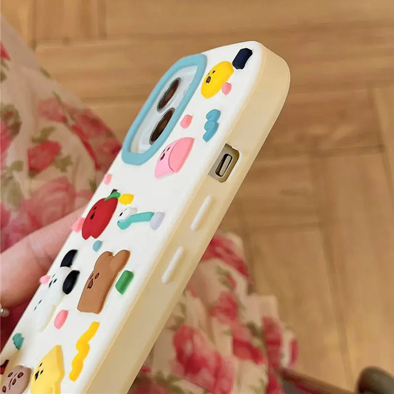 Cartoon 3D Silicone Cute Mobile Phone case for iPhone
