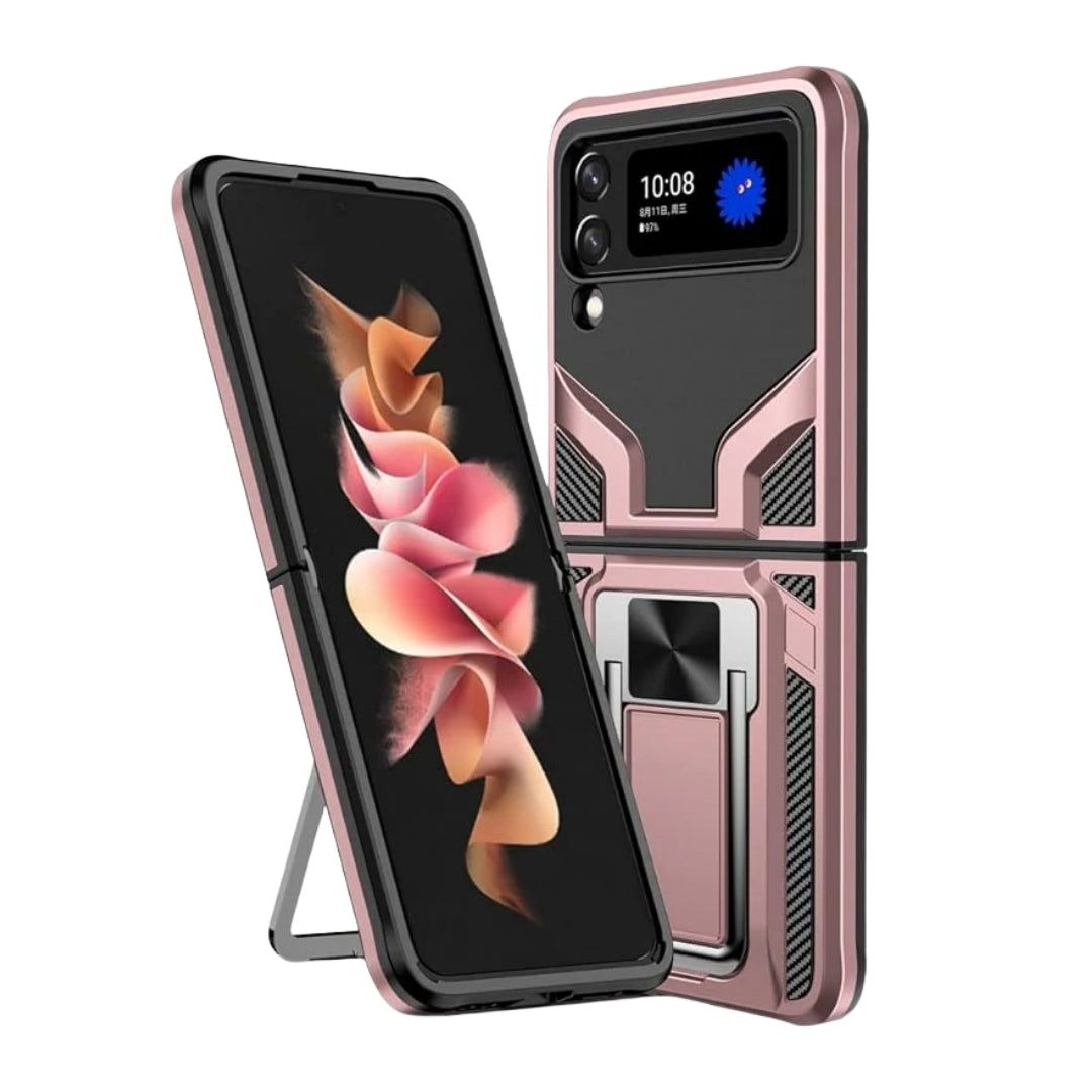 Magnetic Sheet Built-in Metal Ring Stand Protective Case for Samsung