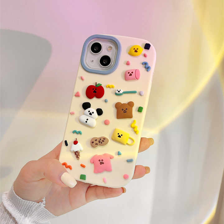 Cartoon 3D Silicone Cute Mobile Phone case for iPhone