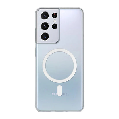 Anti-Yellow Clear MagSafe Case for Samsung | Shockproof Transparent Back Cover