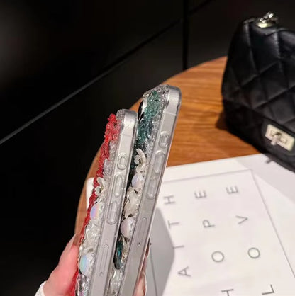 Rhinestone Phone case with Diamond Flower for iPhone