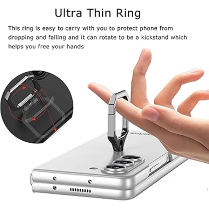 Ultra-Thin Ring Kickstand Case for Samsung Galaxy Z Fold Series – Slim Shockproof Anti-Scratch Cover with Screen Protector
