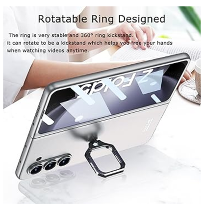 Ultra-Thin Ring Kickstand Case for Samsung Galaxy Z Fold Series – Slim Shockproof Anti-Scratch Cover with Screen Protector