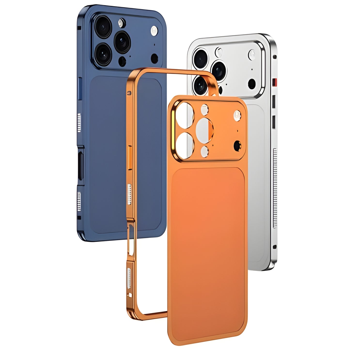 iPhone 13/14/15/16 to 17 Pro Style Converter Case with Metal Bumper Frame, MagSafe Compatible (4 in 1 USB Cable Free)