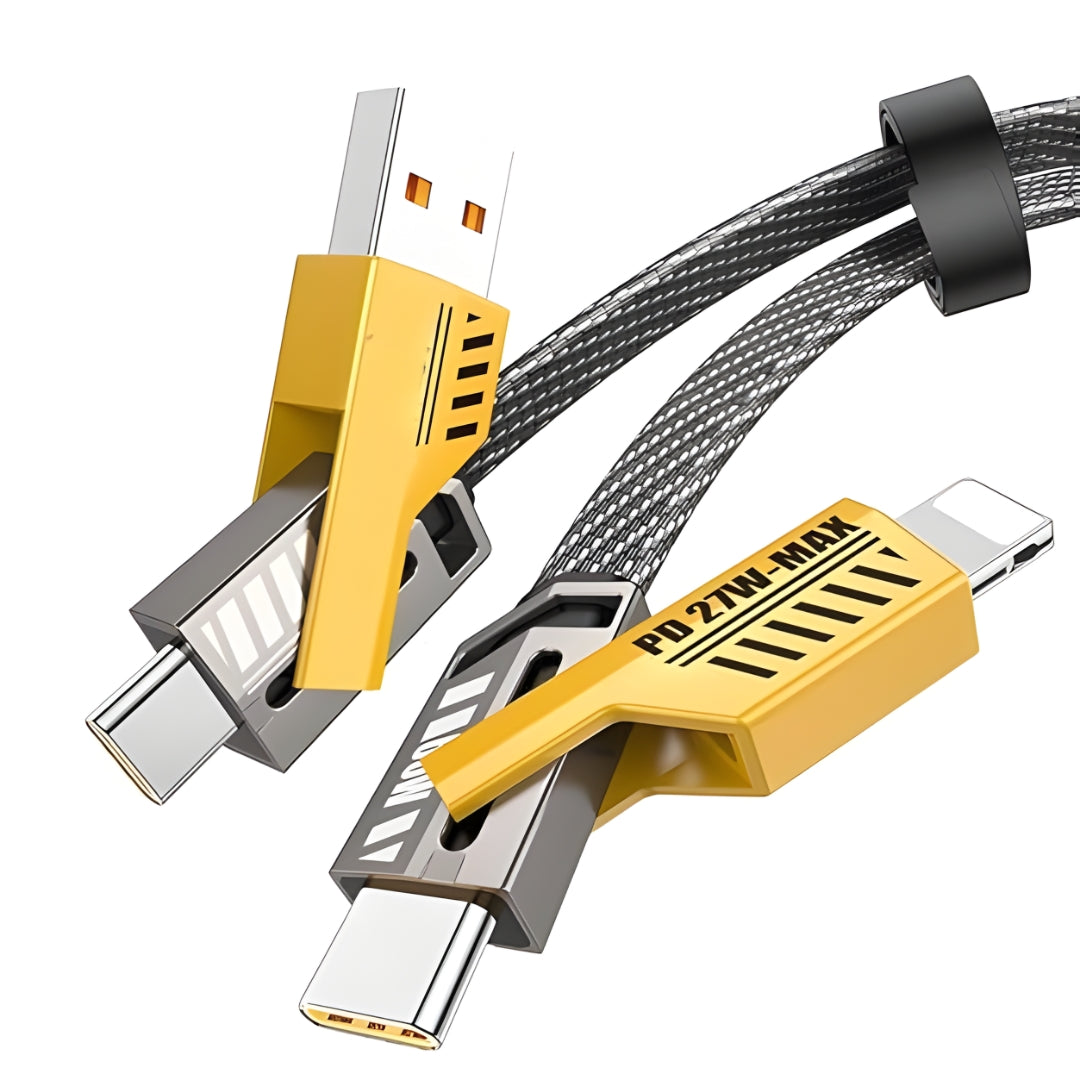 4-in-1 65W PD Fast Charging Cable | USB-A & USB-C to Type-C Universal Power Cord