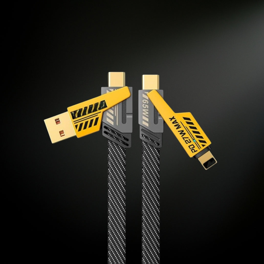 4-in-1 65W PD Fast Charging Cable | USB-A & USB-C to Type-C Universal Power Cord