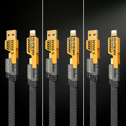 4-in-1 65W PD Fast Charging Cable | USB-A & USB-C to Type-C Universal Power Cord