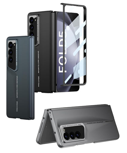 FolksMobileTrend- Blade Series Slim Hard Back Case/Cover with Front Glass for Samsung Galaxy Z Fold 5 & 6 5g - (Gray/Black/Green)