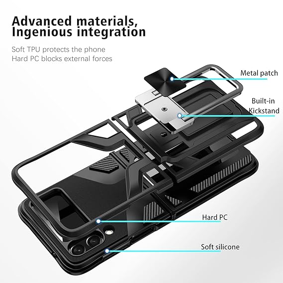 Galaxy Z Flip4 Magnetic Kick Stand Hybrid Case