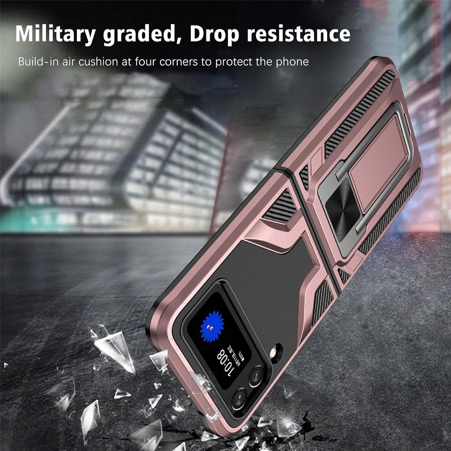 Galaxy Z Flip3 Magnetic Kick Stand Hybrid Case