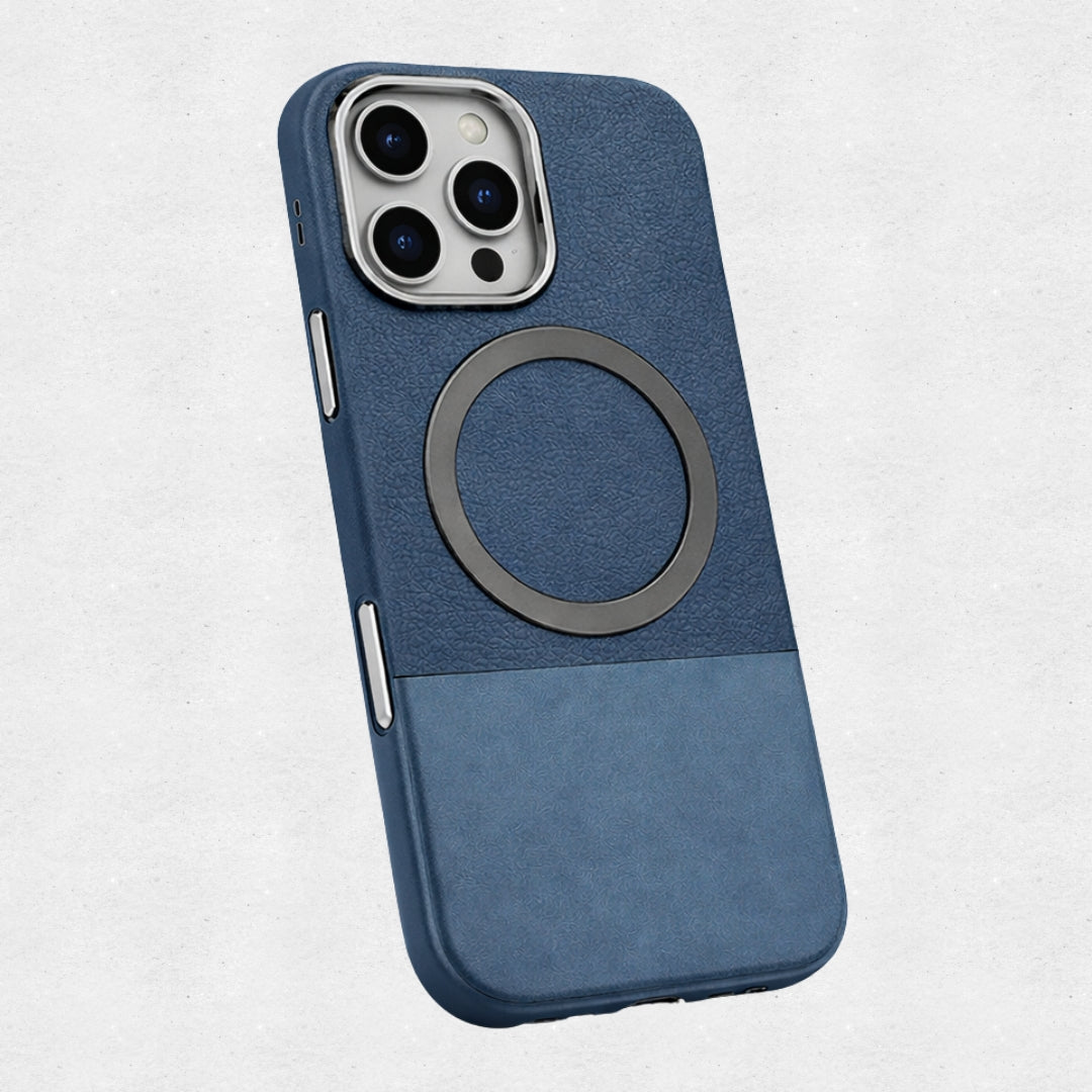 Magnetic Compatible Leather Texture Shockproof Case for IPhone