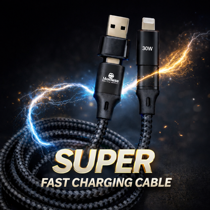 130W Super Fast Car Charger with 4-in-1 Fast Charging Cable | Multi-Device Charging