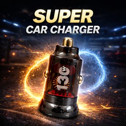 130W Super Fast Car Charger with 4-in-1 Fast Charging Cable | Multi-Device Charging