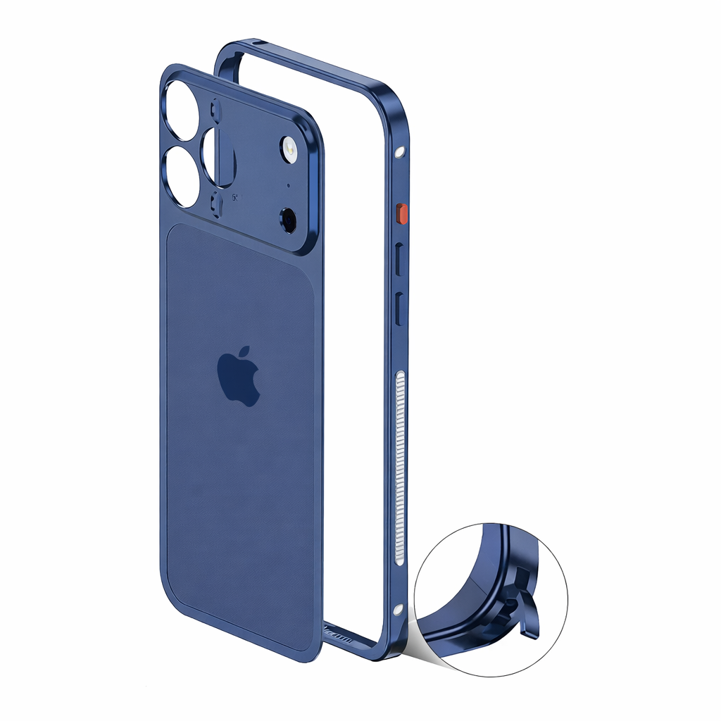 iPhone 13/14/15/16 to 17 Pro Style Converter Case with Metal Bumper Frame, Magnetic Compatible (1 Magsafe Case  + 4 in 1 USB Cable Free)