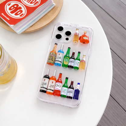 3D Mini Bottle Transparent Shockproof Case for IPhone