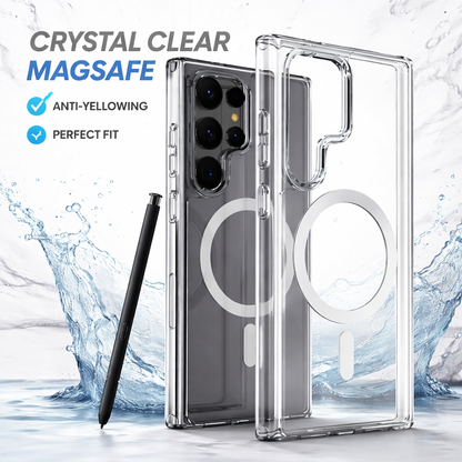 Anti-Yellow Clear MagSafe Case for Samsung | Shockproof Transparent Back Cover