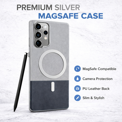 PU Leather Magnetic Border Case for Samsung