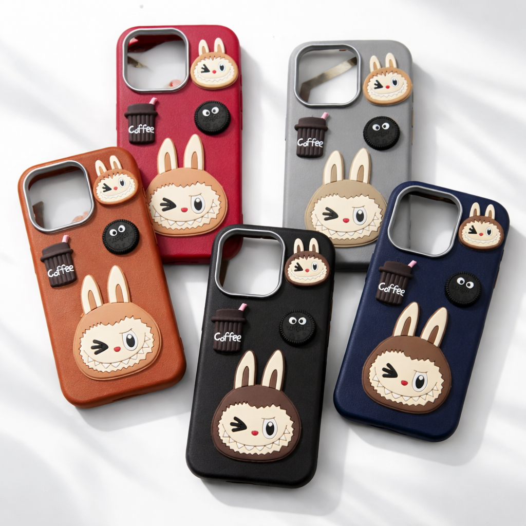 Cute 3D Labubu Shockproof Case for iPhone
