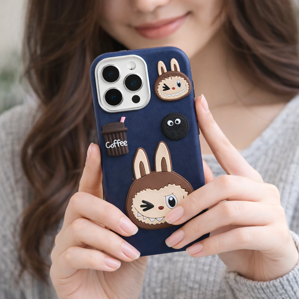 Cute 3D Labubu Shockproof Case for iPhone