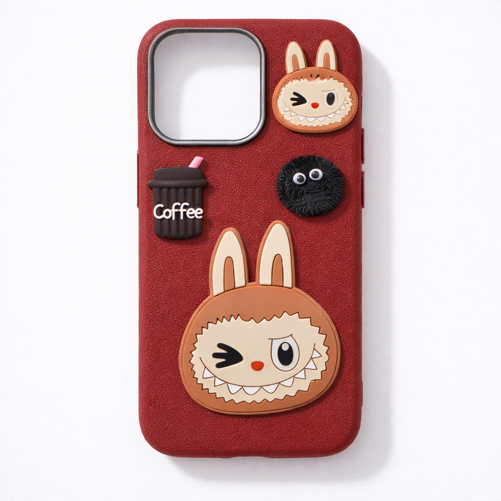 Cute 3D Labubu Shockproof Case for iPhone