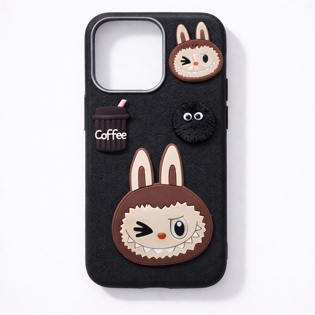 Cute 3D Labubu Shockproof Case for iPhone