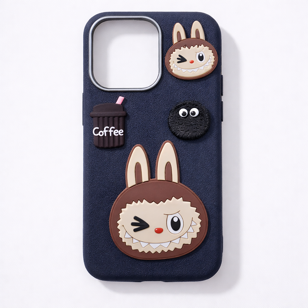 Cute 3D Labubu Shockproof Case for iPhone