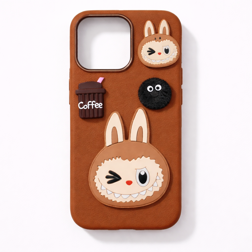 Cute 3D Labubu Shockproof Case for iPhone