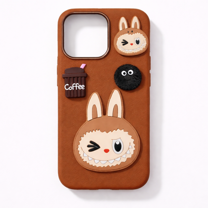 Cute 3D Labubu Shockproof Case for iPhone