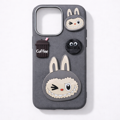 Cute 3D Labubu Shockproof Case for iPhone