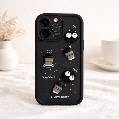 Premium 3D Coffee Silicone Case for iPhone