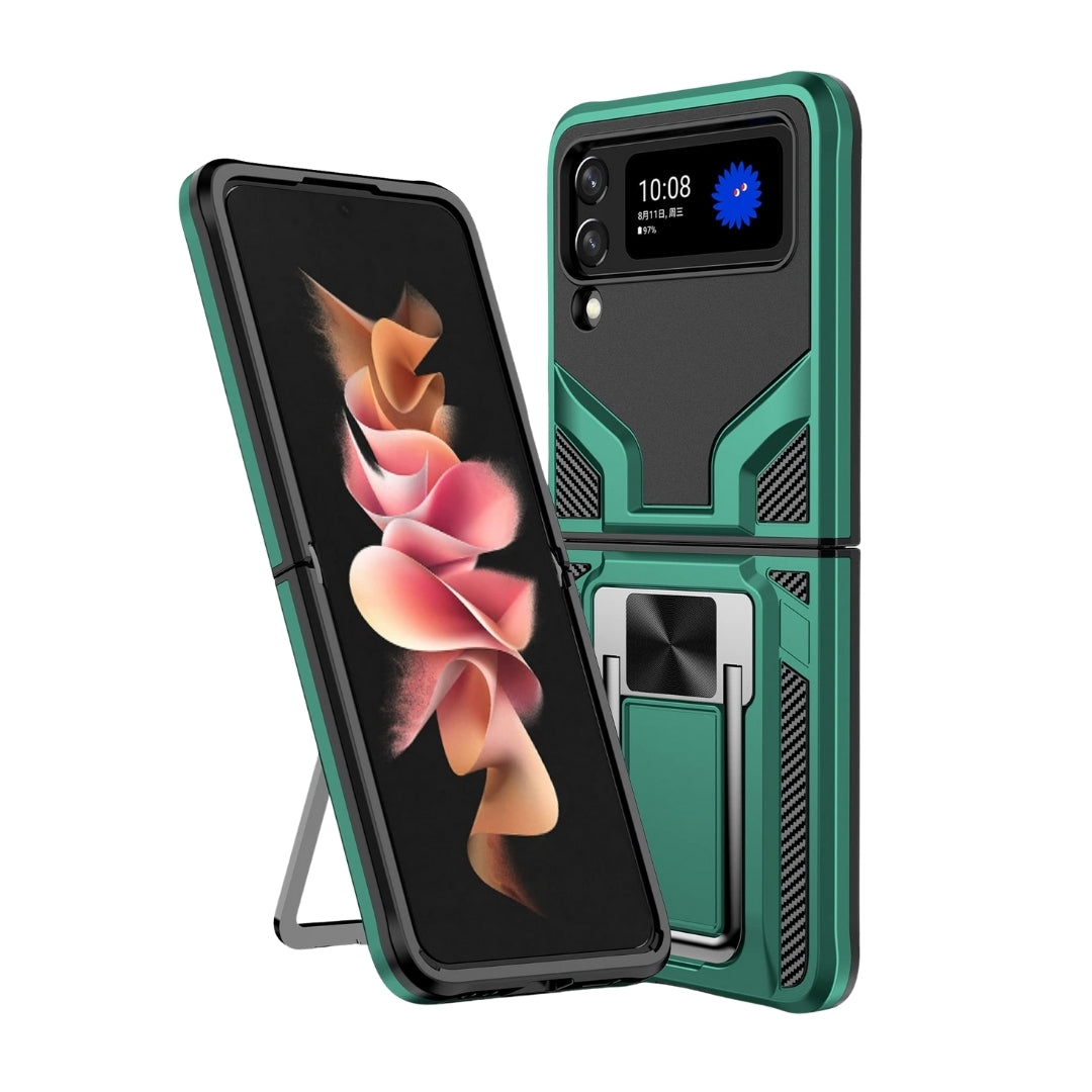 Magnetic Sheet Built-in Metal Ring Stand Protective Case for Samsung