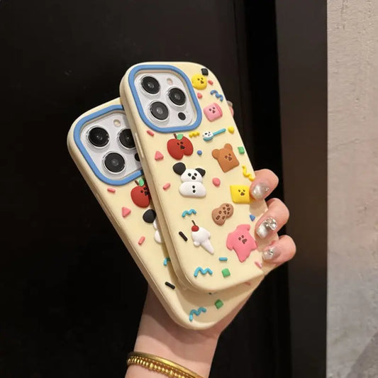 Cartoon 3D Silicone Cute Mobile Phone case for iPhone