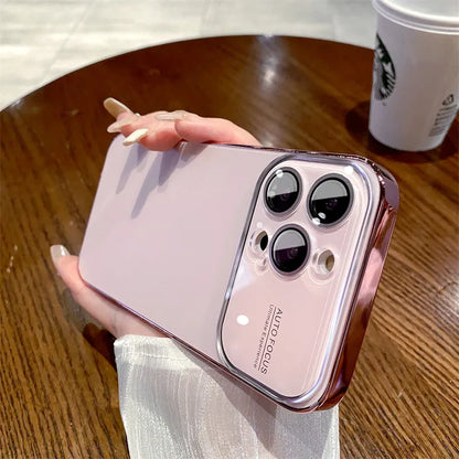 Latest Luxury Case Soft Matte PC Glass Protective Camera Lens Plating TPU Cover for iPhone