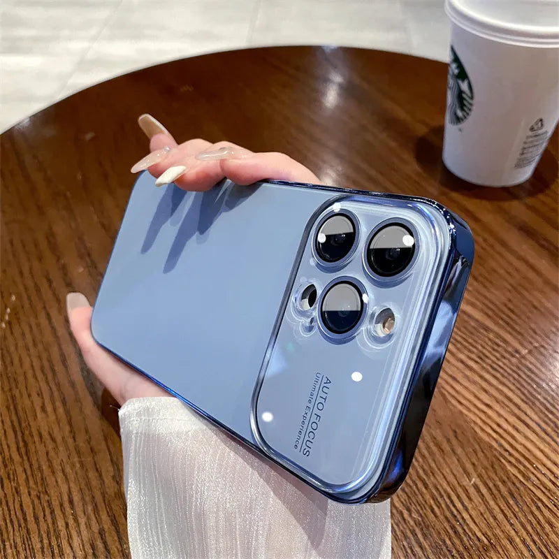Latest Luxury Case Soft Matte PC Glass Protective Camera Lens Plating TPU Cover for iPhone