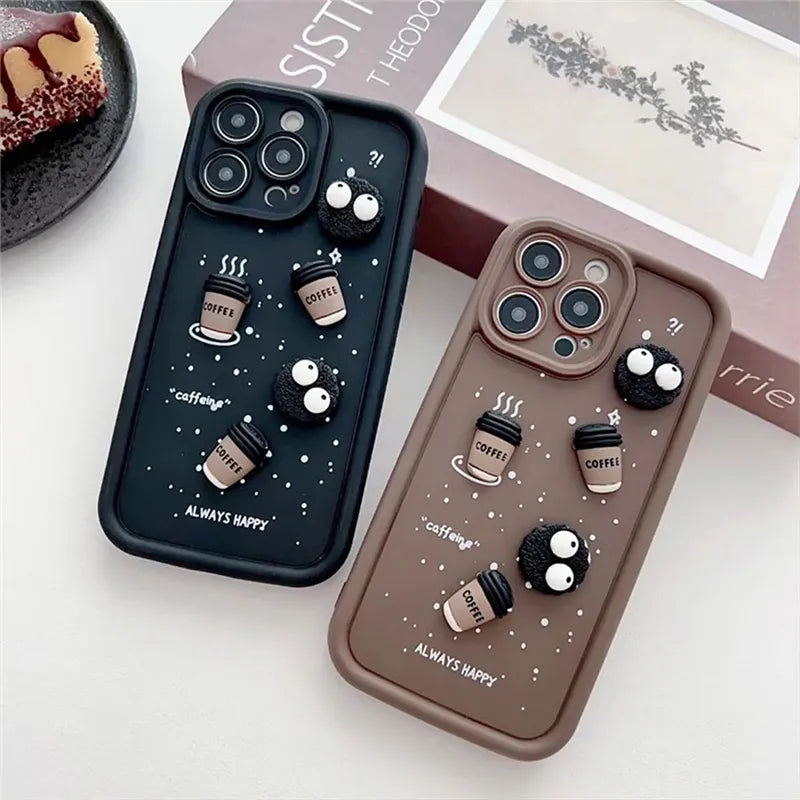 Lovely Cute Cartoon Soft TPU Silicone Phone Case iPhone