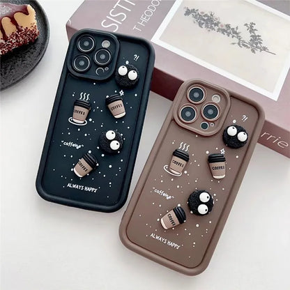 Lovely Cute Cartoon Soft TPU Silicone Phone Case iPhone
