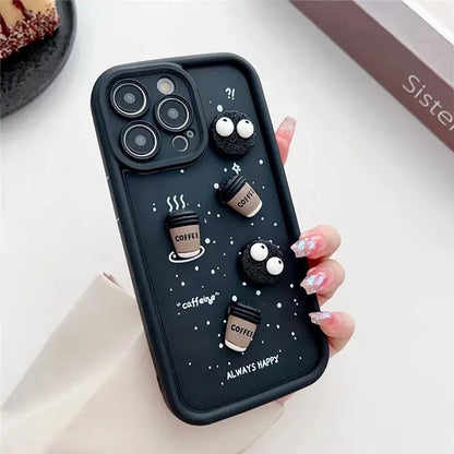 Lovely Cute Cartoon Soft TPU Silicone Phone Case iPhone