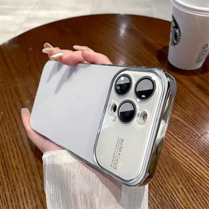 Latest Luxury Case Soft Matte PC Glass Protective Camera Lens Plating TPU Cover for iPhone