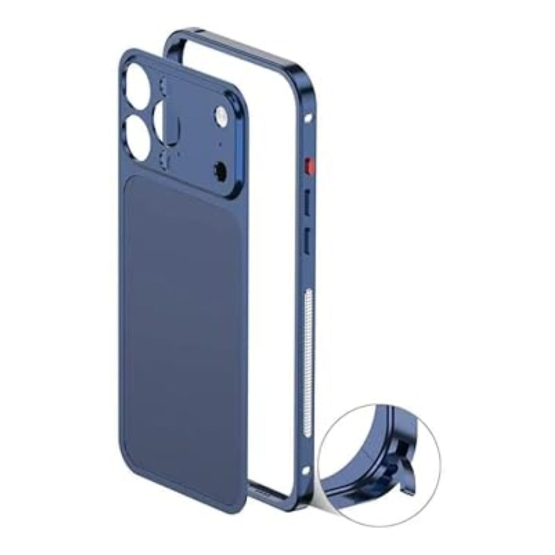 iPhone 13/14/15/16 to 17 Pro Style Converter Case with Metal Bumper Frame, MagSafe Compatible (4 in 1 USB Cable Free)