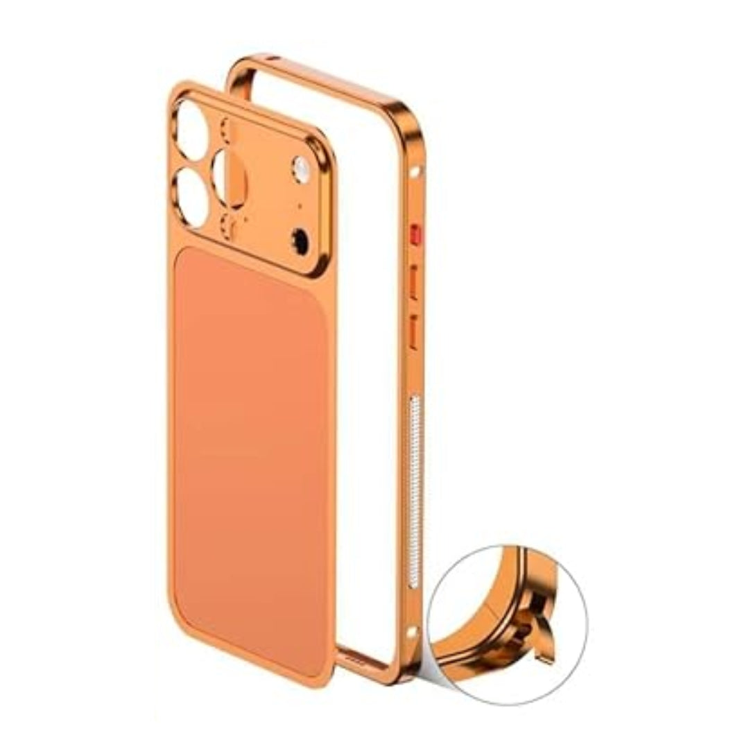 iPhone 13/14/15/16 to 17 Pro Style Converter Case with Metal Bumper Frame, MagSafe Compatible (4 in 1 USB Cable Free)