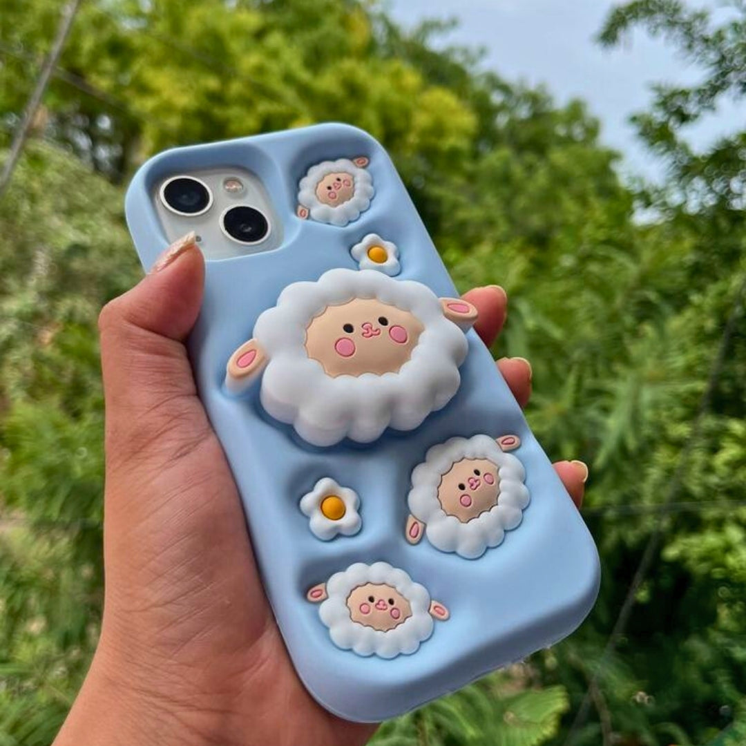3D Cartoon Baby Sheep IPhone Case