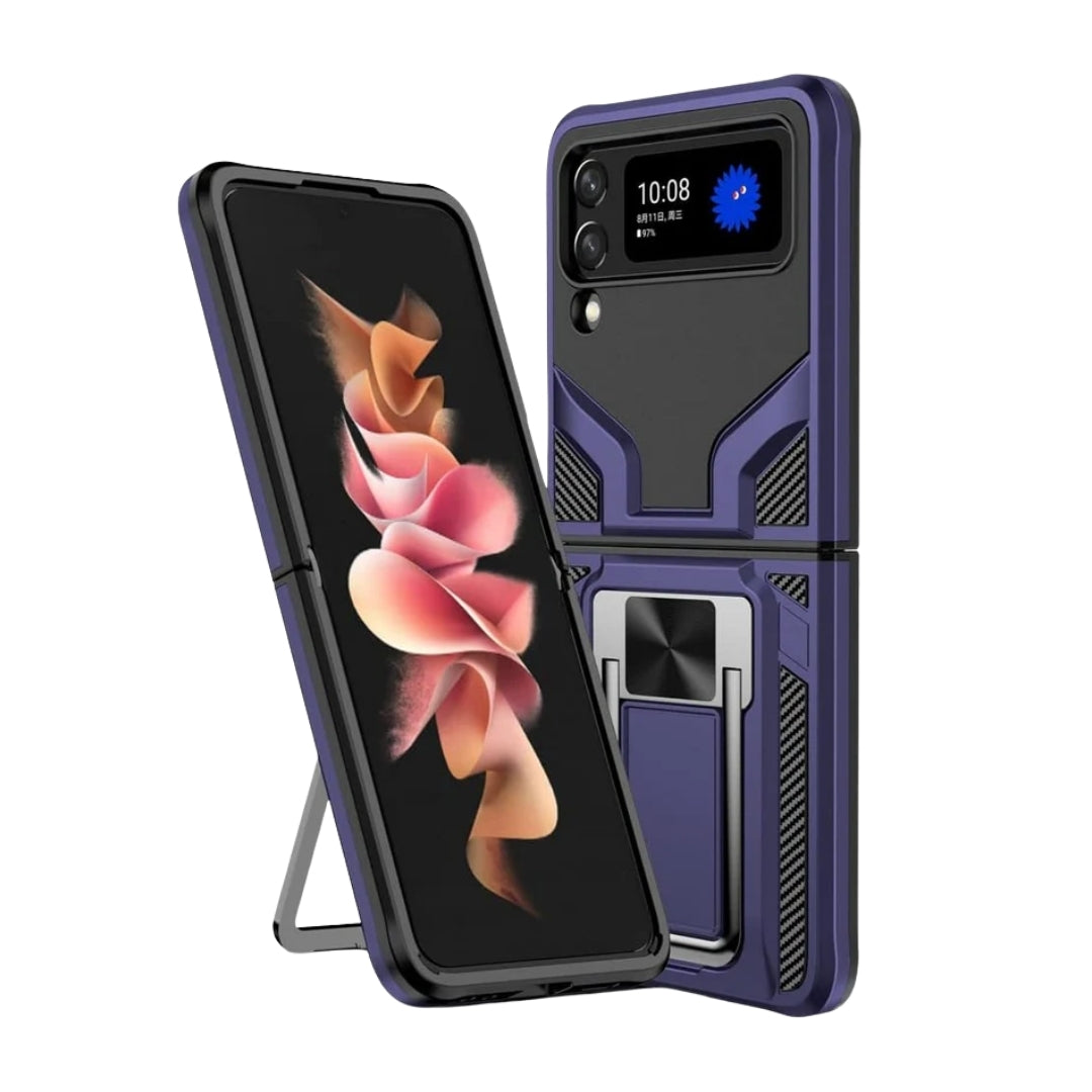 Magnetic Sheet Built-in Metal Ring Stand Protective Case for Samsung